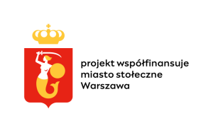 Warszawa znak RGB kolorowy projekt wspolfinansuje